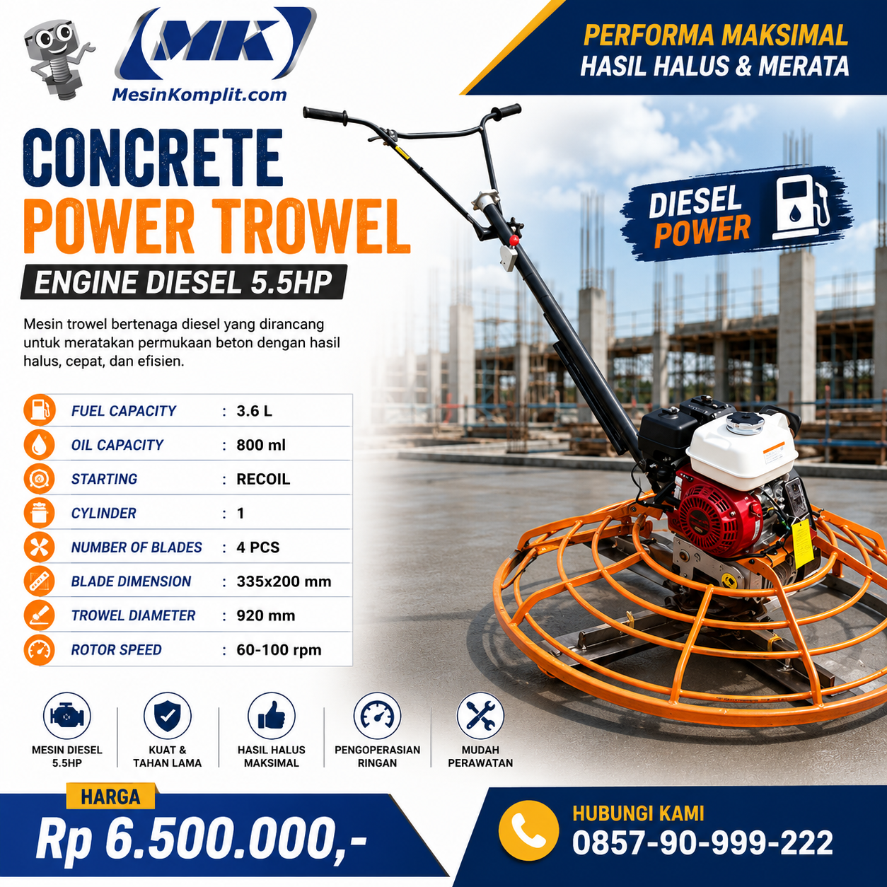 Trowel Beton Diesel (KSI-...